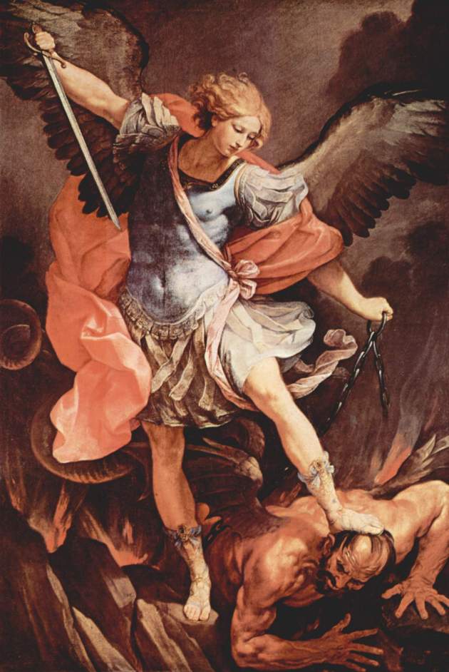 St Michael Archangel Trampling Satan Guido Reni